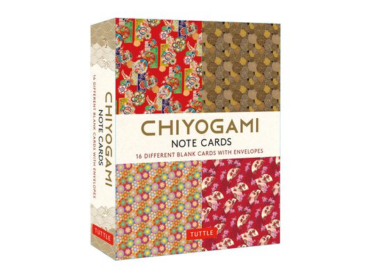 Chiyogami Japanese, 16 Note Cards: 16 Different Blank Cards with 17 Patterned Envelopes in a Keepsake Box!