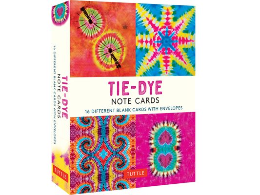 Tie-Dye, 16 Note Cards: 16 Different Blank Cards with 17 Patterned Envelopes in a Keepsake Box!
