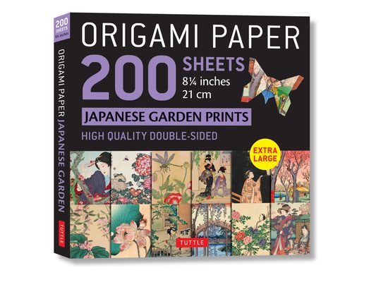 Origami Paper 200 Sheets Japanese Garden Prints 8 1/4 21cm: Double Sided Origami Sheets with 12 Different Prints (Instructions for 6 Projects Included