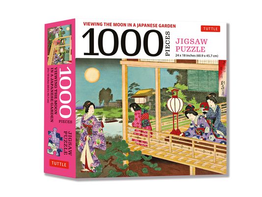 Viewing the Moon Japanese Garden- 1000 Piece Jigsaw Puzzle: Finished Size 24 X 18 Inches (61 X 46 CM)