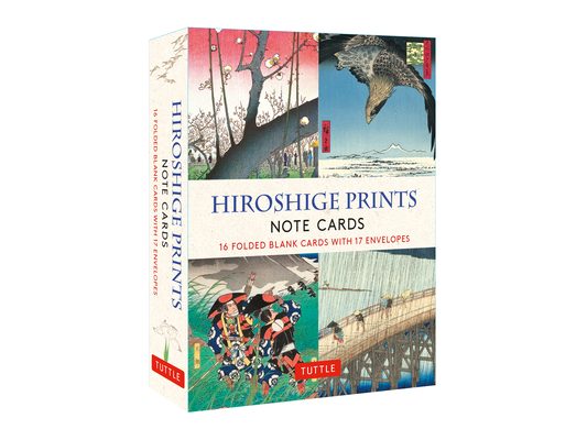 Hiroshige Prints, 16 Note Cards: 16 Different Blank Cards with 17 Patterned Envelopes (Woodblock Prints)