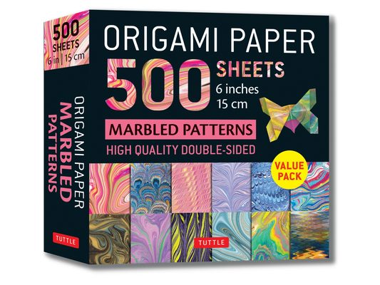 Origami Paper 500 Sheets Marbled Patterns 6 (15 CM): Tuttle Origami Paper: Double-Sided Origami Sheets Printed with 12 Different Designs (Instructions