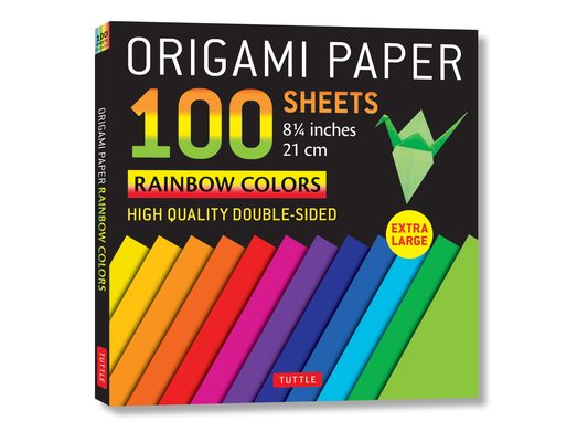 Origami Paper 100 Sheets Rainbow Colors 8 1/4 (21 CM): Extra Large Double-Sided Origami Sheets Printed with 12 Different Color Combinations (Instructi