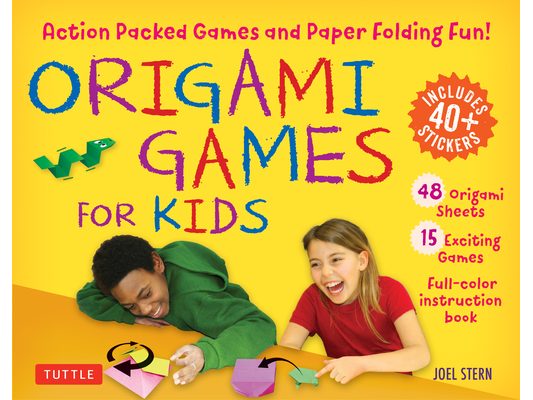 Origami Games for Kids Kit: Action Packed Games and Paper Folding Fun! [Origami Kit with Book, 48 Papers, 75 Stickers, 15 Exciting Games, Easy-To-Asse