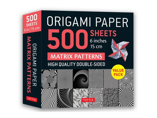 Origami Paper 500 Sheets Matrix Patterns 6 (15 CM): Tuttle Origami Paper: Double-Sided Origami Sheets Printed with 12 Different Designs (Instructions