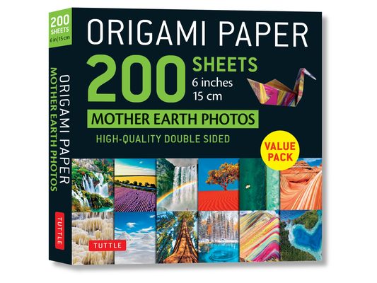 Origami Paper 200 Sheets Mother Earth Photos 6 (15 CM): Tuttle Origami Paper: Double Sided Origami Sheets Printed with 12 Different Photographs (Instr