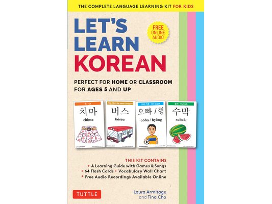 Let's Learn Korean Flash Card Kit: Perfect for Home or Classroom for Ages 5 and Up--The Complete Language Learning Kit for Kids (64 Flash Cards, Onlin