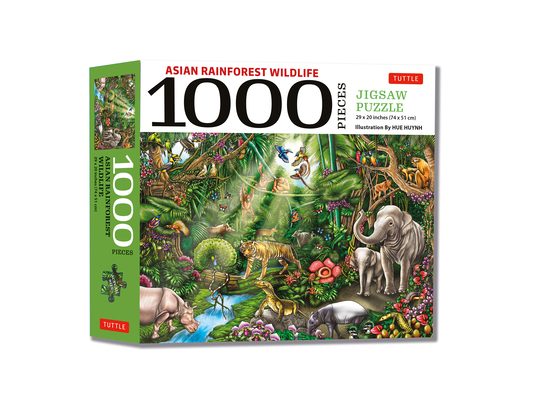Asian Rainforest Wildlife - 1000 Piece Jigsaw Puzzle: Finished Size 29 in X 20 Inch (74 X 51 CM)
