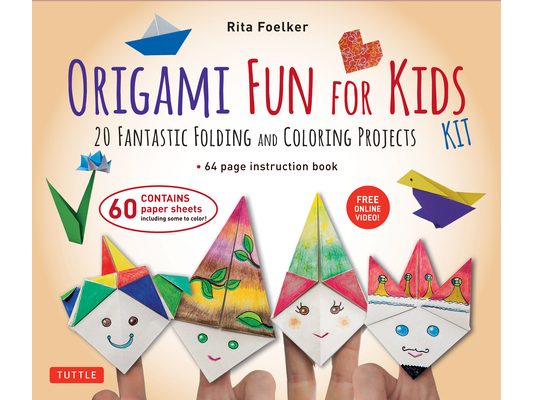 Origami Fun for Kids Kit: Make Colorful and Easy Origami Animals: Kit Includes Origami Book, 98 Papers and 21 Original Projects