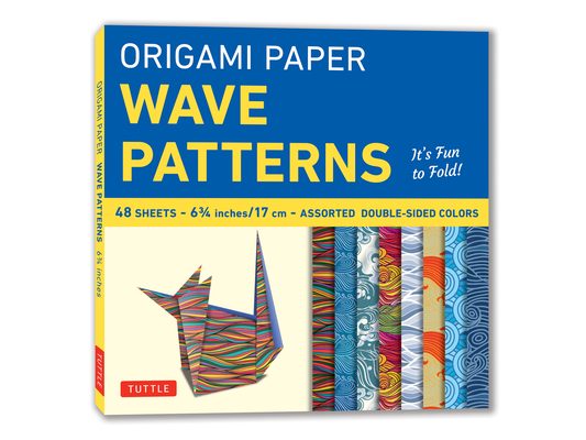 Origami Paper - Wave Patterns - 6 3/4 Inch - 48 Sheets: Tuttle Origami Paper: Origami Sheets Printed with 8 Different Designs: Instructions for 8 Proj