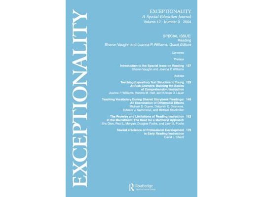 Reading: A Special Issue of Exceptionality