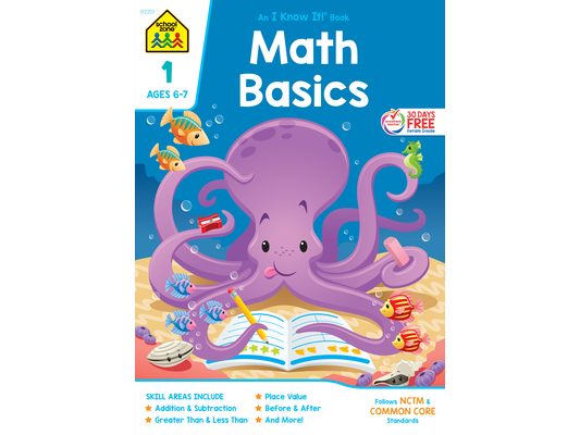 School Zone Math Basics Grade 1 Workbook