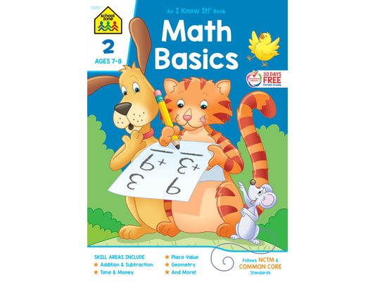 School Zone Math Basics Grade 2 Workbook