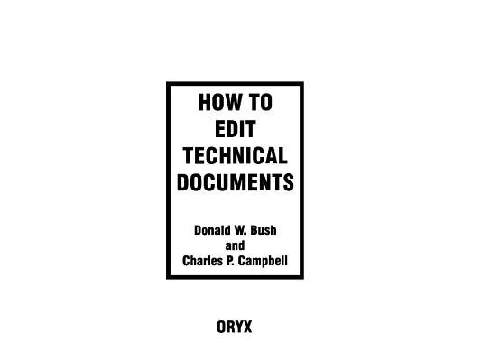 How to Edit Technical Documents