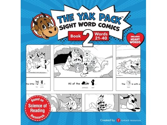 The Yak Pack: Sight Word Comics: Book 2: Comic Books to Practice Reading Dolch Sight Words (21-40)