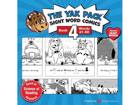The Yak Pack: Sight Word Comics: Book 4: Comic Books to Practice Reading Dolch Sight Words (61-80)