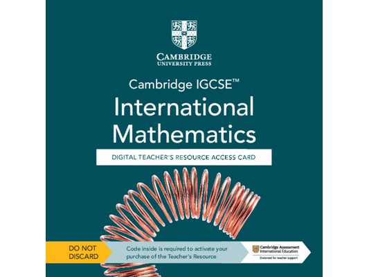 Cambridge Igcse(tm) International Mathematics Digital Teacher's Resource - Individual User Licence Access Card (5 Years' Access)