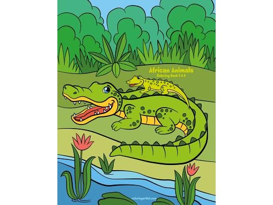 African Animals Coloring Book 5 & 6