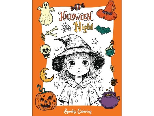 Halloween Night: The Coloring Adventure with Spooky Halloween Illustrations - Collection of Fun and Unique Halloween Coloring