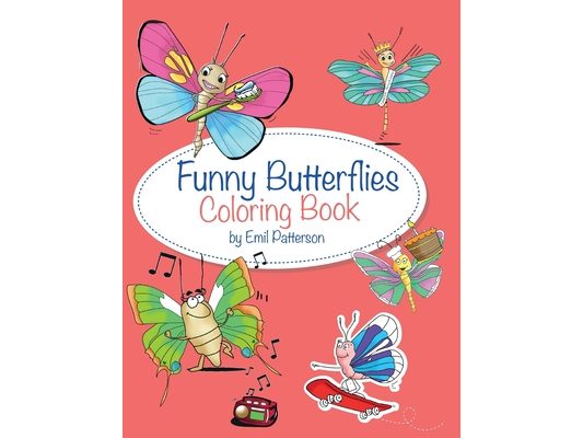 Funny Butterflies Coloring Book