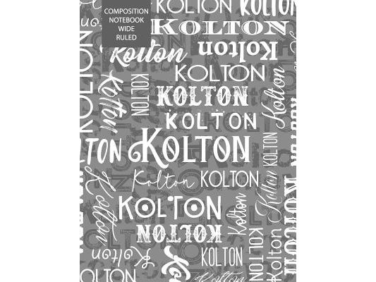 Kolton Composition Notebook Wide Ruled