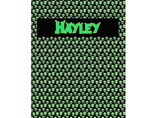 120 Page Handwriting Practice Book with Green Alien Cover Hayley: Primary Grades Handwriting Book
