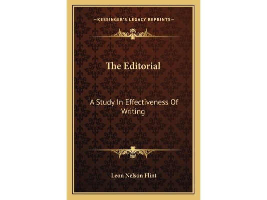 The Editorial: A Study In Effectiveness Of Writing