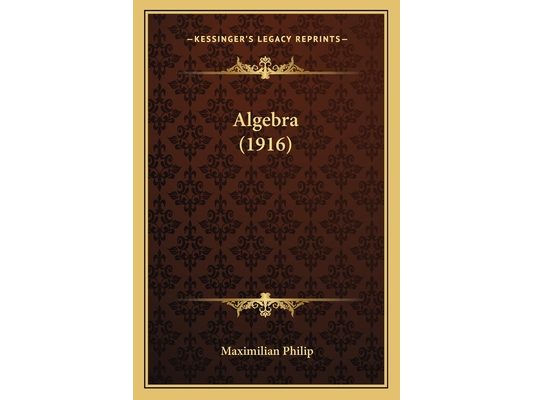 Algebra (1916)
