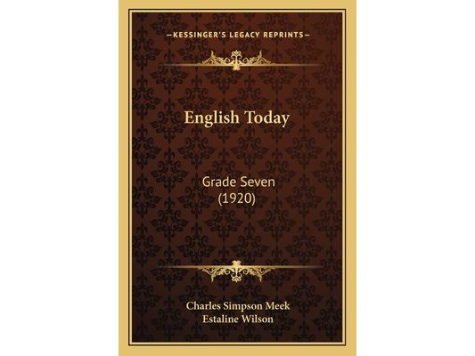 English Today: Grade Seven (1920)