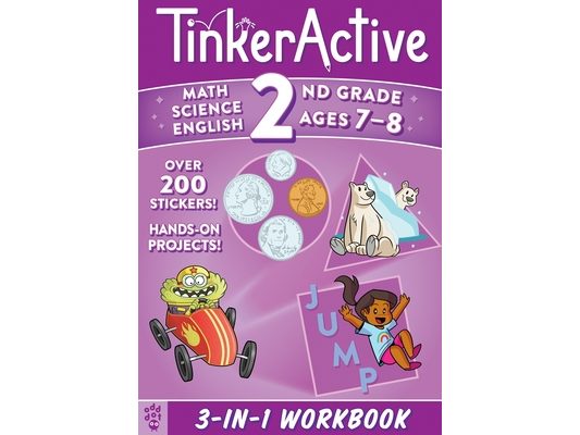 Tinkeractive 2nd Grade 3-In-1 Workbook: Math, Science, English Language Arts
