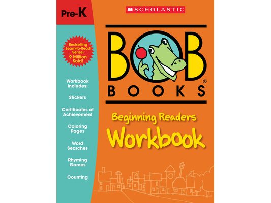 Bob Books - Beginning Readers Workbook Phonics, Alphabet, Writing Practice, Stickers, Ages 3 and Up, Pre-K, Kindergarten (Stage 1: Starting to Read)