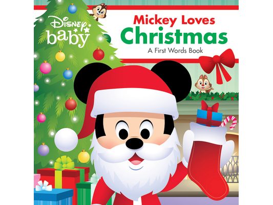 Disney Baby: Mickey Loves Christmas: A First Words Book