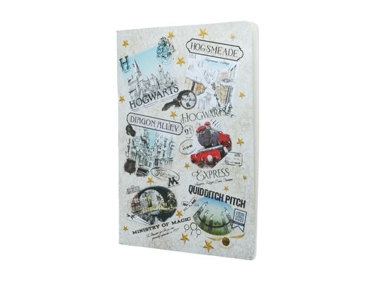 The Wizarding World Notebook A4 Gridded Cahier, 80pg, 100gsm by Paperblanks (Harry Potter Collection)