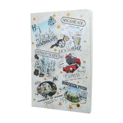 The Wizarding World Notebook A4 Gridded Cahier, 80pg, 100gsm by Paperblanks (Harry Potter Collection)