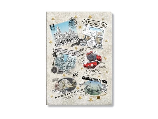 The Wizarding World Notebook A6 Gridded Cahier, 80pg, 100gsm by Paperblanks (Harry Potter Collection)