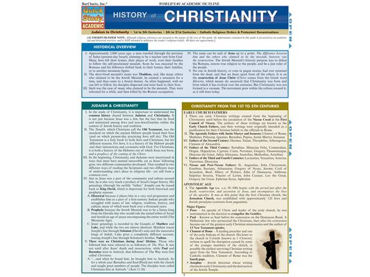 History of Christianity: Quickstudy Laminated Reference Guide
