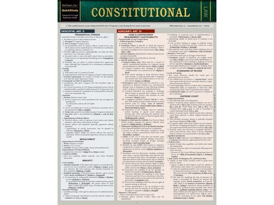 Constitutional Law: A Quickstudy Laminated Reference Guide
