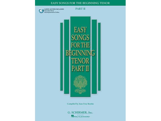 Easy Songs for the Beginning Tenor - Part II - Book/Online Audio [With CD (Audio)]
