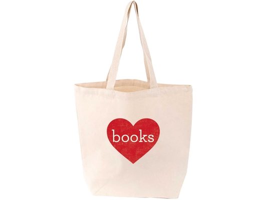 Heart Books Tote