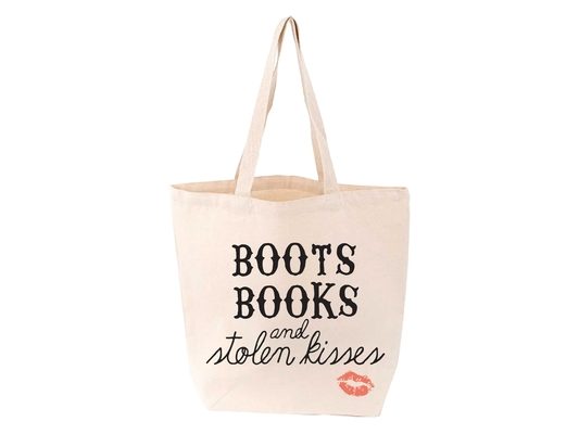 Boots, Books, and Stolen Kisses Tote