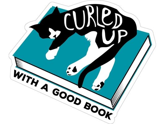 Curled Up with a Good Book Sticker (Pack of 6)