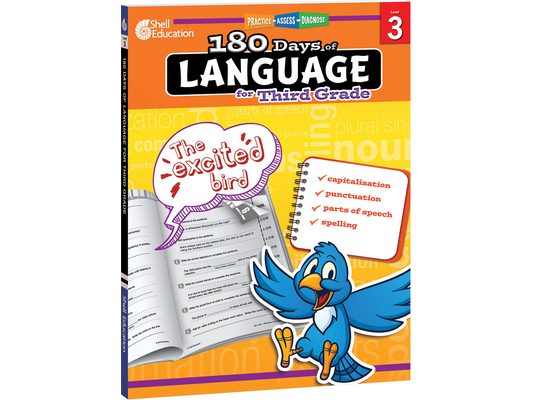 180 Days(tm) Language for Third Grade: Practice, Assess, Diagnose