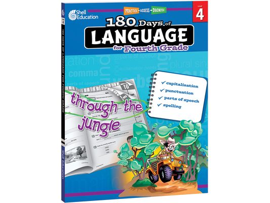 180 Days(tm) Language for Fourth Grade: Practice, Assess, Diagnose