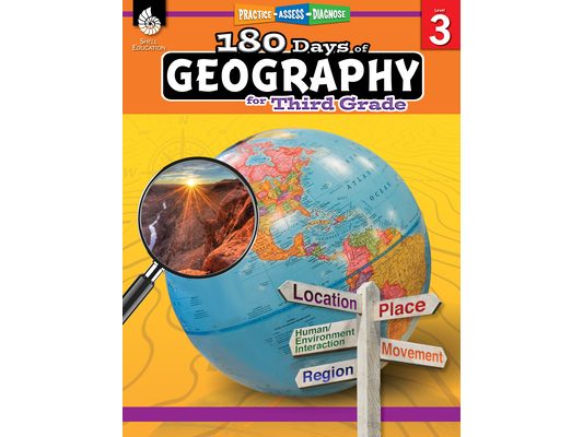 180 Days(tm) Geography for Third Grade: Practice, Assess, Diagnose
