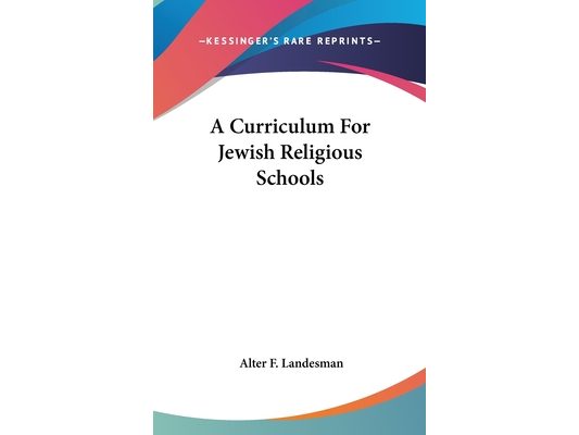A Curriculum For Jewish Religious Schools