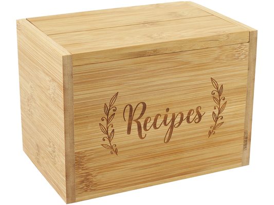 Bamboo Recipe Box Set