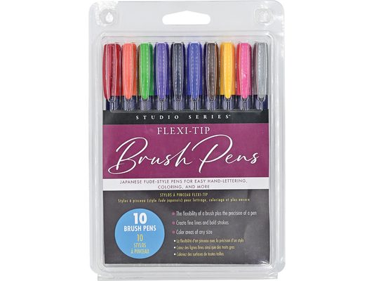 Flexi-Tip Brush Pens (Set of 10 Colors)