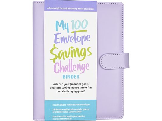 My 100 Envelope Savings Challenge Binder (Removable Cover Band for Security)