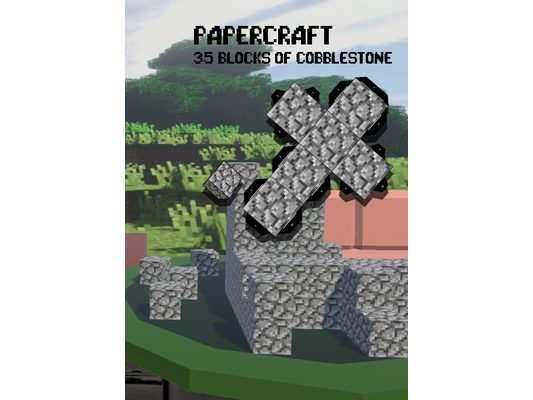 Papercraft 35 Blocks of Cobblestone