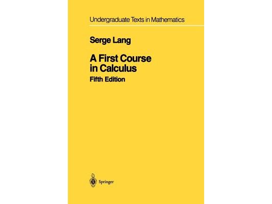 A First Course in Calculus